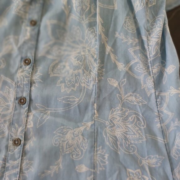 Mudd Midi Dress Women XS Light Blue A-line 100% Lyocel Made In India - Picture 4 of 6